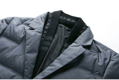 Winter Men's Suit Detachable Scarf Collar Casual Down Jacket