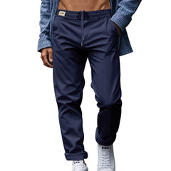Men's Trousers With Pockets Casual Loose Comfortable Quick-drying Waist-tied Pants