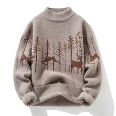 Autumn And Winter Half Turtleneck Sweater Men's Korean Style