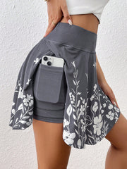 Pocket Minimalist Flower Printed Shorts With Pockets Shorts Inside Out Back To School Outfits