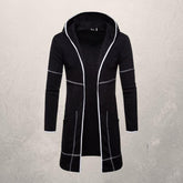 Men's Sweater New Mid-Length Large Pocket Hooded Cardigan For Men