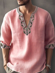 European And American 3D Digital Thermal Transfer Short Sleeve Shirt