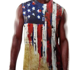 Men's Plus Size Sleeveless Vest 3D Retro Printed Fashion