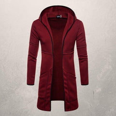 Men's Sweater New Mid-Length Large Pocket Hooded Cardigan For Men