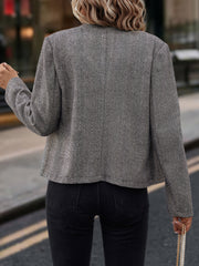 Spring And Autumn Leisure, Commuter Outfit, Herringbone Coat, Round Neck Long Sleeve Slim Jacket, Double-breasted Metal Buttons,