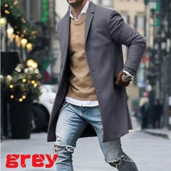 European And American Men's Slim Woolen Coat