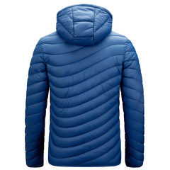 Men'S Cotton-Padded Jacket With Hooded Removable Cap
