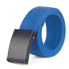 Trendy Fashion New Men'S And Women'S Trousers Solid Color Canvas Belt Men'S Belt