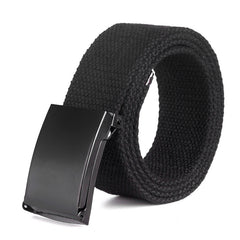Trendy Fashion New Men'S And Women'S Trousers Solid Color Canvas Belt Men'S Belt