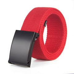 Trendy Fashion New Men'S And Women'S Trousers Solid Color Canvas Belt Men'S Belt