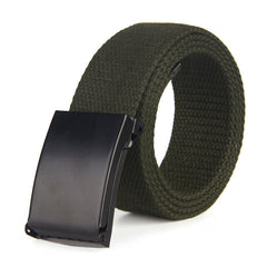 Trendy Fashion New Men'S And Women'S Trousers Solid Color Canvas Belt Men'S Belt
