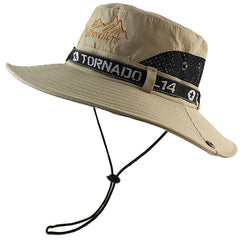 Men'S Outdoor Summer Sunshade Cover Face Fisherman Straw Hat Fishing Sun Hat