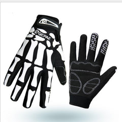 Sports outdoor full finger skull riding gloves
