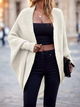 Women's Solid Color Bat Sleeve Loose Casual Cardigan