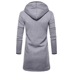 Men's Sweater New Mid-Length Large Pocket Hooded Cardigan For Men