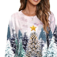 Snowflake Women's Sweater Printed Pullover