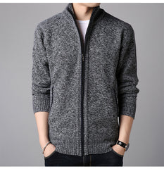 Men's Stand-up Collar Thick Sweater Slim Knit Bottoming Shirt Men's Sweater Cardigan