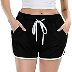 Women's Casual Solid Color Tether Shorts