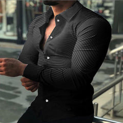 Men's Clothing Print Long Sleeve Men's Shirt