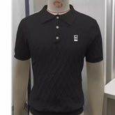 Textured Stitching POLO Short Sleeved Knitted Shirt Top