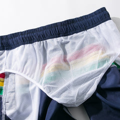 Home casual pants striped printed beach pants