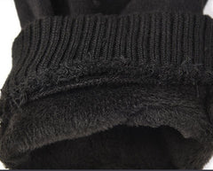 Half-finger gloves for men and women without velvet in autumn and winter