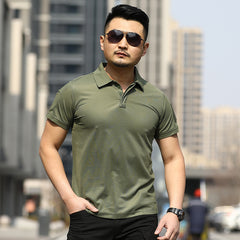 Men's Sports Loose Summer Outdoor Lapel Quick-drying T-shirt