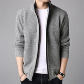 Men's Stand-up Collar Thick Sweater Slim Knit Bottoming Shirt Men's Sweater Cardigan