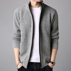 Men's Stand-up Collar Thick Sweater Slim Knit Bottoming Shirt Men's Sweater Cardigan