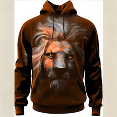 Fashion Brand mens Lion's hoodie Head 3D Hoodie Fashion Men And Women