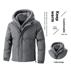 Fake Two Pieces Loose Padded Coat Men