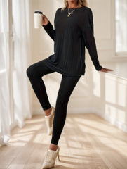 Women's Casual Solid Two-piece Pants Set