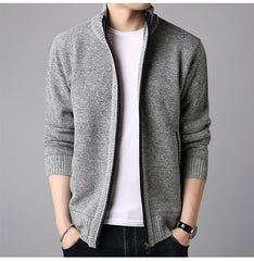Men's Stand-up Collar Thick Sweater Slim Knit Bottoming Shirt Men's Sweater Cardigan