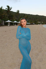 Beach Vacation See-through Sexy Backless Dress