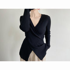 Women's Spring And Autumn Design Sweater Base Ride Top