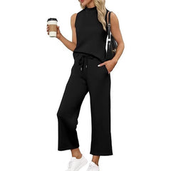 Sleeveless Top Wide Leg Cropped Pants