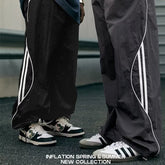 Spring And Summer Loose Thin Exercise Ankle-tied Tactical Pants Men's Striped Quick-drying Pants