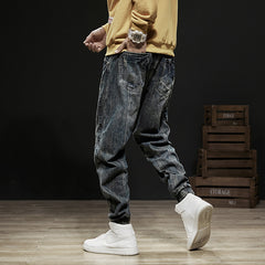 Trendy Brand Loose Denim Overalls Straight Leg