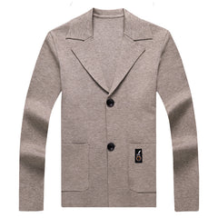 Men's Knit Cardigan Suit Young And Middle-aged