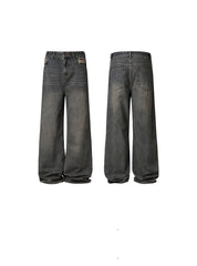 High Street Minimalist And Versatile Wide Leg Jeans