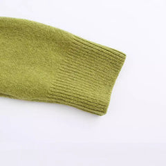 Casual Simple Round Neck Pullover Long Sleeve Sweater