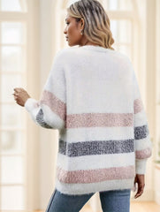 Women's French Stripe Cardigan