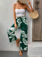 New Women's Trousers Elastic Waistband Straight High Waist