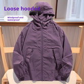 Outdoor Windproof Waterproof Crisp Loose Hoodie Workwear Jacket Coat