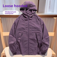 Outdoor Windproof Waterproof Crisp Loose Hoodie Workwear Jacket Coat