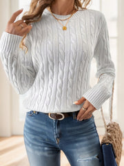 Solid Color Crew Neck Pullover Sweater