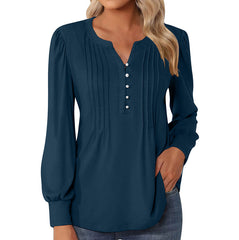 Elegant Loose Women's Top Pleating