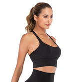 Gathering anti-sagging running fitness bra