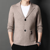 Men's Knit Cardigan Suit Young And Middle-aged