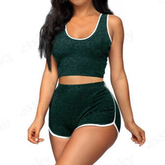 Women's Fashion Casual Multicolor Sports Shorts Suit